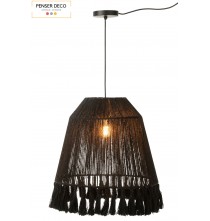 Suspension Luminaire Celia, Jute Noir