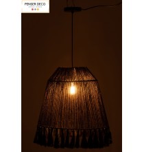 Suspension Luminaire Celia, Jute Noir