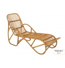 Chaise longue Els, Rotin naturel