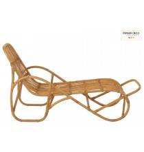 Chaise longue Els, Rotin naturel