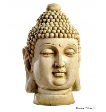Tête de Bouddha MM, pierre reconstituée extérieur