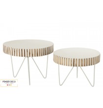 Set de 2 tables gigognes Ying en bois