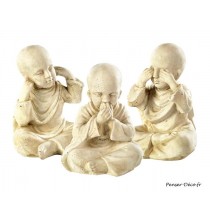 Enfants moines, extérieur, pierre reconstituée, enfant de la sagesse