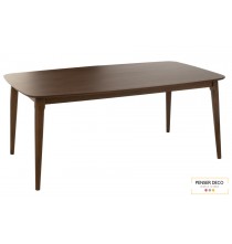 Table à manger rectangulaire, Bois Foncé,180 cm