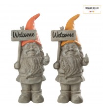 Lot de 2 Lutins, Welcome, H.35,5 cm