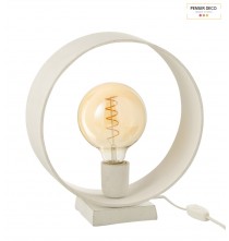 Lampe Cercle Blanc, 32,5 cm de hauteur