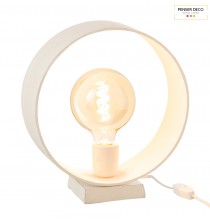 Lampe Cercle Blanc, 32,5 cm de hauteur
