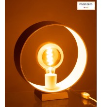 Lampe Cercle Blanc, 32,5 cm de hauteur