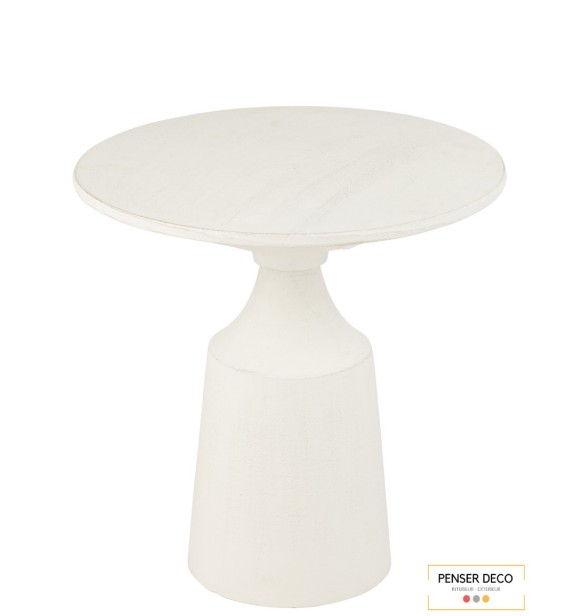 Table gigogne ronde blanche