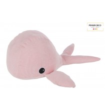 Arrêt de porte baleine, H.31 cm, rose