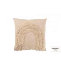 Coussin Arc Carré 48x48 cm, Beige