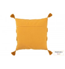 Coussin Floches Carré 63x63 cm, Ocre