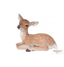 Biche XL, Résine, L.45 cm, réaliste, garden ID, croix chatelain