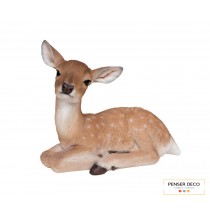 Biche XL, Résine, L.45 cm, réaliste, garden ID, croix chatelain