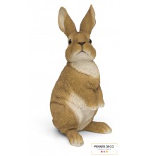 Lapin, Résine, H.39 cm, réaliste, Garden ID, croix chatealin