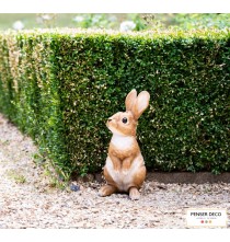 Lapin, Résine, H.39 cm, réaliste, Garden ID, croix chatealin