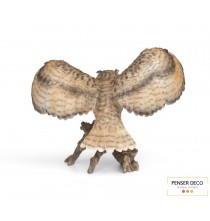 Hibou aux ailes déployées, Résine, H.34 cm, Garden ID, Croix Chatelain