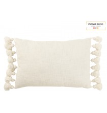 Coussin Floches 59x38 cm, Blanc