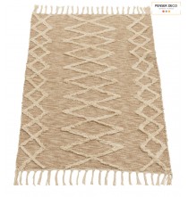 Tapis Zita, Coton Beige, 105 cm