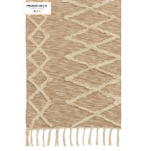 Tapis Zita, Coton Beige, 105 cm