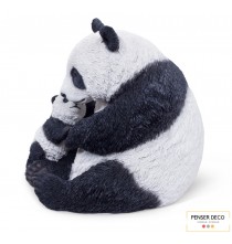 Maman Panda Et Son Bébé, Résine, H.50 cm, réaliste, Garden ID, Croix Chatelain