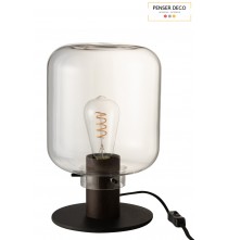 Lampe Kiyu, noir et transparent, Ø.20 cm