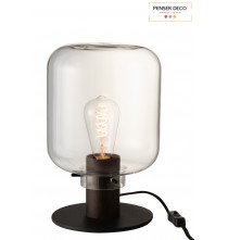 Lampe Kiyu, noir et transparent, Ø.20 cm