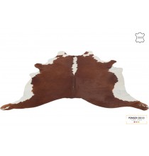 Tapis peau De Vache Cuir Marron / 240 cm