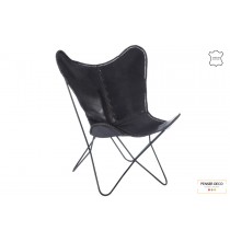 Chaise Lounge Cuir Noir
