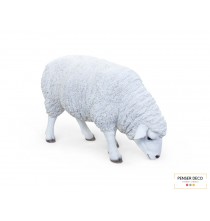 Mouton Blanc XXL, Résine, L.81 cm, réaliste, Garden ID, Croix chatelain