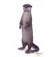 Loutre Debout, Résine, H.34 cm, réaliste, Garden ID, Croix chatelain