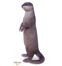 Loutre Debout, Résine, H.34 cm, réaliste, Garden ID, Croix chatelain