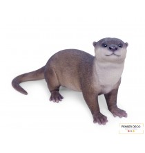 Loutre Marchant, Résine, L.34 cm, réaliste, Garden ID, Croix chatelain