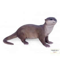 Loutre Marchant, Résine, L.34 cm, réaliste, Garden ID, Croix chatelain