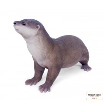 Loutre Marchant, Résine, L.34 cm, réaliste, Garden ID, Croix chatelain