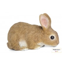 Lapin, Résine, L.26 cm, anima extérieur réaliste, croix chatelain