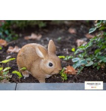 Lapin, Résine, L.26 cm, anima extérieur réaliste, croix chatelain