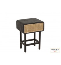 Table De Chevet Molly Bois Exotique, cannage, Penser Deco.fr