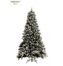 Sapin de Noël Enneigé, H.325 cm, sapin artificiel