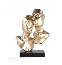 Sculpture tenerezza, couple doré, Penser-Déco.fr