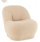 Pouf Teddy Beige, Laine Bouclé, fauteuil moumoute