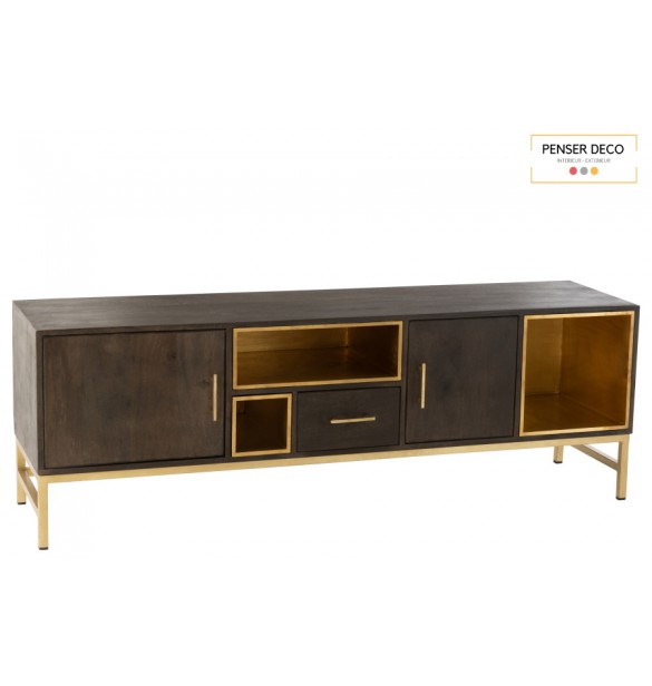 Meuble Bas Janis, Bois de manguier / L.180 cm Meuble Bas Janis, Bois de manguier / L.180 cm