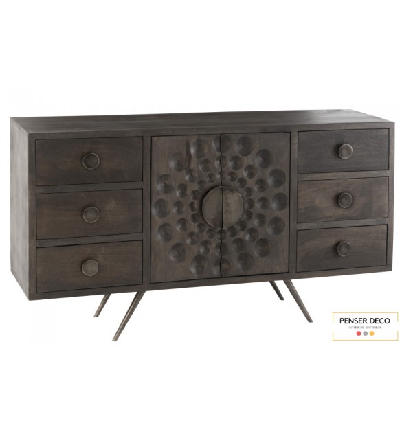 Armoire Ethnique / Bois de Manguier, buffet, commode de 150 cm Armoire Ethnique / Bois de Manguier, buffet, commode de 150 cm