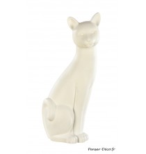 Statue en béton ciré anthracite Hairie Grandon chat déco petit modèle - 42  cm : Statues de jardin HAIRIE GRANDON jardin - botanic®