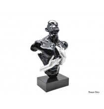 Pour un intérieur raffiné et glamour, optez pour cette sculpture représentant le buste d'un homme sur socle, Penser-Déco.fr