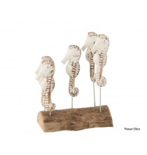 5 Hippocampes sur Bois, objet décoratif, Penser-Déco.fr