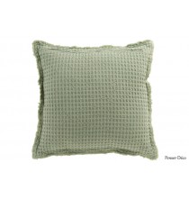 Coussin Gaufré Vert / 50 cm, Penser-Déco.fr