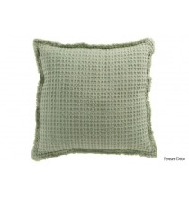 Coussin Gaufré Vert / 50 cm, Penser-Déco.fr